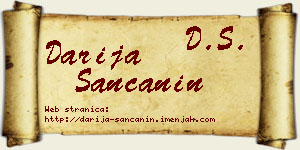 Darija Sančanin vizit kartica